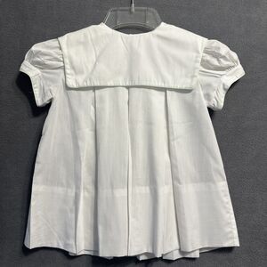 Vintage Ance K Dress Sailor Collar Custom Made Girls Size 4 White Classic